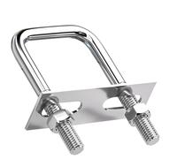 Collier de serrage à angle droit M10 en acier inoxydable 304 robuste avec support de selle, 24 tailles, connecteur industriel à 90 degrés(M10*80 * 100)