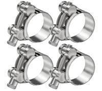Collier de Serrage à Boulon 48-51mm - 4 Pièces Pour Tuyau d'Échappement Moto, Durite Inoxydable 304, Tuyau d'Admission