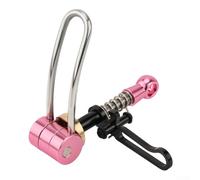 Collier de serrage à dégagement rapide pour tige de selle de vélo Brompton et pour 360 vélos pliants en alliage d'aluminium avec crochet pliable compatible avec tiges de selle de 31,8 mm (rose)