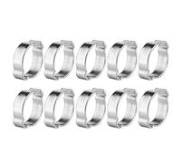 Collier de Serrage à Deux Oreilles en Acier Inoxydable Zingué 10 Pièces Colliers de Serrage de Tuyau D'eau de Carburant Réglables pour Tube de Tuyau D'essence Fule(7-9Mm)
