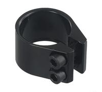 Collier de serrage à double boulon pour tige de selle, 31,8 mm de diamètre, alliage forgé, très résistant pour vélo et vélo électrique, noir ou argenté (noir)