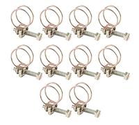 Collier de serrage à Double fil, 10 pièces, collier de serrage en fer, cerceau de fixation de plomberie, Clip de tuyau avec boulon pour la collecte de poussière, tube en Pvc (25mm（21-25）)