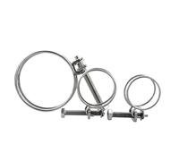 Collier de serrage à double fil en acier inoxydable 304, clip solide, fixation fixe en PVC, tuyau de ventilation en caoutchouc(14x1.5(5pcs))