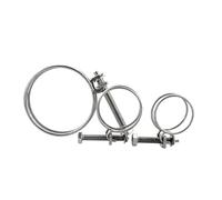 Collier de serrage à double fil en acier inoxydable 304, clip solide, fixation fixe en PVC, tuyau de ventilation en caoutchouc(80x3(1pcs))