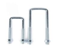 Collier de serrage carré galvanisé en acier au carbone/Collier de serrage en U à angle droit, boulon en U, boucle à vis M6-M16(1pcs M10x80x110)