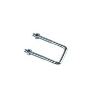 Collier de serrage carré galvanisé en acier au carbone / Collier de serrage en U à angle droit / Boulon en U / Vis à angle droit / Collier de serrage carré / Collier de serrage à boucle M10-M12(2pcs M