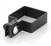 Collier de serrage carrés complète 100x100mm pour fil de Ø5mm de diamètre - Anthracite pour poteaux de clôture - Pinces de clôture, pince, pince de jambe de force, pince de poteau