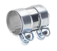 Collier de Serrage Collier D'échappement, 60mmx95mm Voitures en Acier Inoxydable Tuyau D'échappement Double Pince, Collier Echappement Conduits D’évacuation Universels