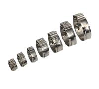 Collier De Serrage Colliers de serrage en acier inoxydable 4.7, 25 pièces, à une seule oreille, continu, 23.5-304mm, anneaux for sceller les types tuyaux Pour plomberie automobile(12.3-14.8mm)