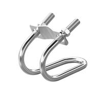 Collier de serrage croisé à Double boulon en U acier inoxydable 304 | Connecteur M6 à 4 voies avec déflecteur et écrous for clôture de ferme et serre