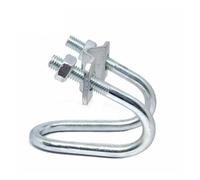 Collier de serrage croisé, Boulon en U double acier galvanisé M8 for fixation de tuyau d'échafaudage serre, plusieurs tailles(75x75mm)