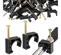 Collier de serrage de 1,27 cm, cinquante supports pour tubes et tuyaux - Outils d'amélioration de la maison pour montage support installation suspension patio arrière allée et jardin