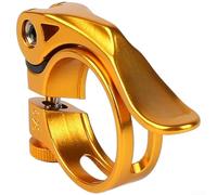 Collier de serrage de selle à dégagement rapide en alliage d'aluminium pour vélo Structure creuse à trois côtés Léger 27,2 mm 28,6 mm 30,4 mm 31,6 mm de diamètre (34,9 couleur doré)