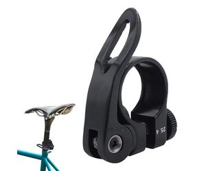 Collier De Serrage De Selle De Vélo - Aluminium Noir À Dégagement Rapide, Levier De Hauteur De Selle Réglable, Adaptateur Universel Pour Tige De Vélo, Mécanisme De Verrouillage Haute Tension | Composa