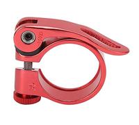 Collier de serrage de tige de selle de vélo, alliage d'aluminium, conception creuse légère, 34,9 mm pour le réglage de la tige de selle de vélo (Rose)