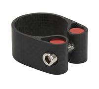 Collier de serrage de tige de selle de vélo en fibre de carbone, clip de tube de vélo de montagne découpé CNC, collier de tige de selle noir léger avec conception creuse pour (27,2 mm)