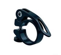 Collier de serrage de tige de selle en aluminium avec pivot en acier inoxydable et levier sans outil pour un réglage sûr de la hauteur de la selle sur VTT, vélo de route et vélos urbains (28,6 mm noir