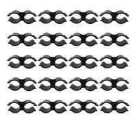 Collier de serrage double 20 pièces, diamètre intérieur..Collier de serrage en plastique PVC 1 pouce, connecteur poteau à Double étagère, accessoires fixation et liaison