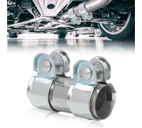 Collier de serrage double pour pot d'échappement Ø 60 mm x 125 mm - En acier inoxydable - Avec double collier de serrage universel