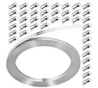 Collier De Serrage En Acier Inoxydable 12 Pièces 30 Mètres Sans Rouille Kit Pour Durites - Installation Facile Avec Tournevis Plat Tuyaux D arrosage Piscine Lave-Linge Automobile