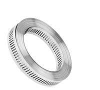 Collier de serrage en acier inoxydable 304, à découper soi-même, sangle métallique de 30 m/50 m/100 m, grand engrenage à vis sans fin réglable for colliers de serrage et conduits(100m)