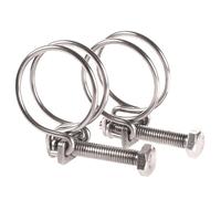 Collier de serrage en acier inoxydable 304, double collier de serrage, collier de serrage fixe pour tuyau d'eau, tuyau de ventilation, 160, 170 x 3 (1 pièce)