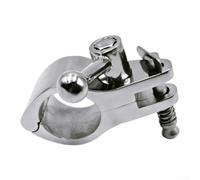 Collier de serrage en acier inoxydable de qualité marine avec charnière pour bateau Bimini Top Yacht pour kayak, canoë, pare-soleil, support pour auvent, couleur argent (25 mm)