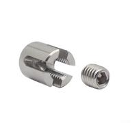 Collier de serrage en acier inoxydable pour câble métallique de 2 mm à 8 mm pour treillis mural, structures de support de jardin, compatible avec plantes grimpantes d'intérieur et d'extérieur