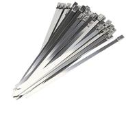 Collier de serrage en acier inoxydable, réutilisable et autobloquant, anneau de fixation en métal robuste(40Pcs,4.6X150MM)