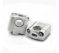 Collier de serrage en alliage d'aluminium de 22 mm pour moto avec fonction élévateur et montage sécurisé pour conduite hors route (argenté)