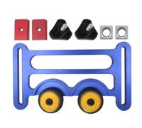 Collier de serrage en alliage d'aluminium pour scies de table avec finition anodisée, rouleaux à ressort et répartition uniforme de la pression pour une coupe stable (bleu)