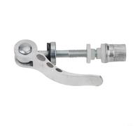 Collier de serrage en alliage d'aluminium pour tige de selle de vélo à dégagement rapide 6 x 65 mm, réglage sans outil pour VTT, vélo de route, tube de verrouillage blanc (blanc)