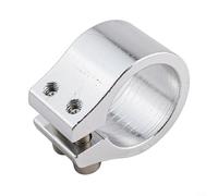 Collier de serrage en alliage d'aluminium pour tige de selle de vélo de route ultra léger avec double vis sécurisées (argent)