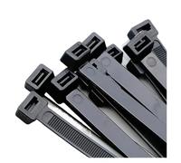 Collier de serrage en nylon autobloquant en plastique noir, anneau de fixation for collier de serrage, sangles à fermeture éclair, ensemble de colliers de serrage en nylon(5x300mm)