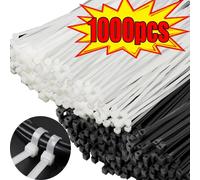 Collier de serrage en plastique, attache de câble, fixation de câble anti-rayures, câble Velcro autobloquant, attaches de câbles en Nylon White-3x100mm