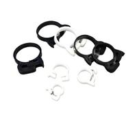 Collier de serrage en plastique blanc/noir for tuyau d'eau, pince à ressort solide, outil de fixation de joint de tuyau d'air et de carburant 3.8~41.5mm(1Pc,Black 15.2-17.0mm)