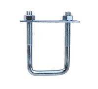 Collier de serrage en U carré M8 - 1 collier de serrage en U en acier au carbone avec vis de déflecteur for une connexion sécurisée des tuyaux et des tubes.(M8x25x70mm)