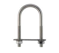 Collier de serrage en U M10/M12 en acier inoxydable 304 avec écrou déflecteur et boucle combinée pour Fixation Tuyauterie(M12x38x74mm)
