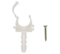 Collier de Serrage en U pour Tuyau, Support Fixation 25mm en Plastique - Durable, avec Vis, Pour Tuyaux Eau et Câbles (20mm + vis 20 pièces)