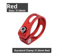 Collier de serrage fonctionnel fabriqué en alliage d'aluminium léger pour des applications de 28,6 mm, 31,8 mm, 34,9 mm (31,8 mm-rouge)