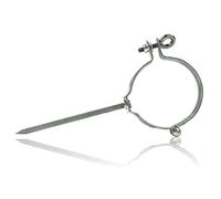 Collier de serrage galvanisé à chaud 100 mm avec goupille à frapper de 140 mm - Collier de serrage galvanisé pour fixation de tuyaux de descente sur le bâtiment - Collier de serrage pour tuyaux de