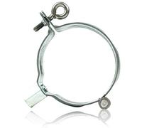 Collier de serrage galvanisé à chaud 60 mm avec raccord fileté M8/M10 - Collier de serrage galvanisé pour fixation de tuyaux de descente sur le bâtiment - Collier de serrage pour tuyaux de pluie