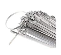 Collier De Serrage Inox Attaches de câble métalliques en acier inoxydable 304, 10/25 pièces, verrouillage métal à fermeture éclair, multifonctions Attache-CâBle En Acier Inoxydable(4.6x500mm 10pcs)