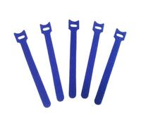 Collier De Serrage Lot de 50 serre-câbles en forme T, adhésif multicolore nylon, boucle, réutilisable, enroulement câble, ruban fixation, fermeture éclair, 12 mm x 150(Blue)