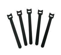 Collier De Serrage Lot de 50 serre-câbles en forme T, adhésif multicolore nylon, boucle, réutilisable, enroulement câble, ruban fixation, fermeture éclair, 12 mm x 150(Black)