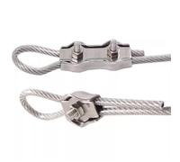 Collier de serrage M2 for câble métallique de 1,5 mm, boulon simple/double | Serre-câbles, clip de câble en acier inoxydable 304 for auvent de corde à linge fixe(50pcs Single Bolt)