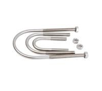 Collier de serrage M6 M8 en U, boulon à vis, tube de 12 à 219 mm, boucle de fixation, boulons en U, acier inoxydable 304(M6-34x90mm-1pcs)