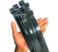 Collier de Serrage Plastique 300mm Noir, 50 Pièces Colliers Rilsan Large 12mm, Serflex Grande Longueur Attache Cable Long Serre-Câbles Résistants Aux UV pour Extérieur