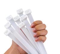 Collier de Serrage Plastique 500mm Blanc, 40 Pièces Colliers Rilsan Large 12mm, Serflex Grande Longueur Attache Cable Long Serre-Câbles Résistants Aux UV pour Extérieur