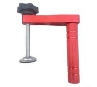 Collier de serrage pour chien en alliage d'aluminium pour le travail du bois - Compatibilité des trous de 19 mm et 20 mm, coussinets antidérapants, clip de maintien avec construction robuste, rouge